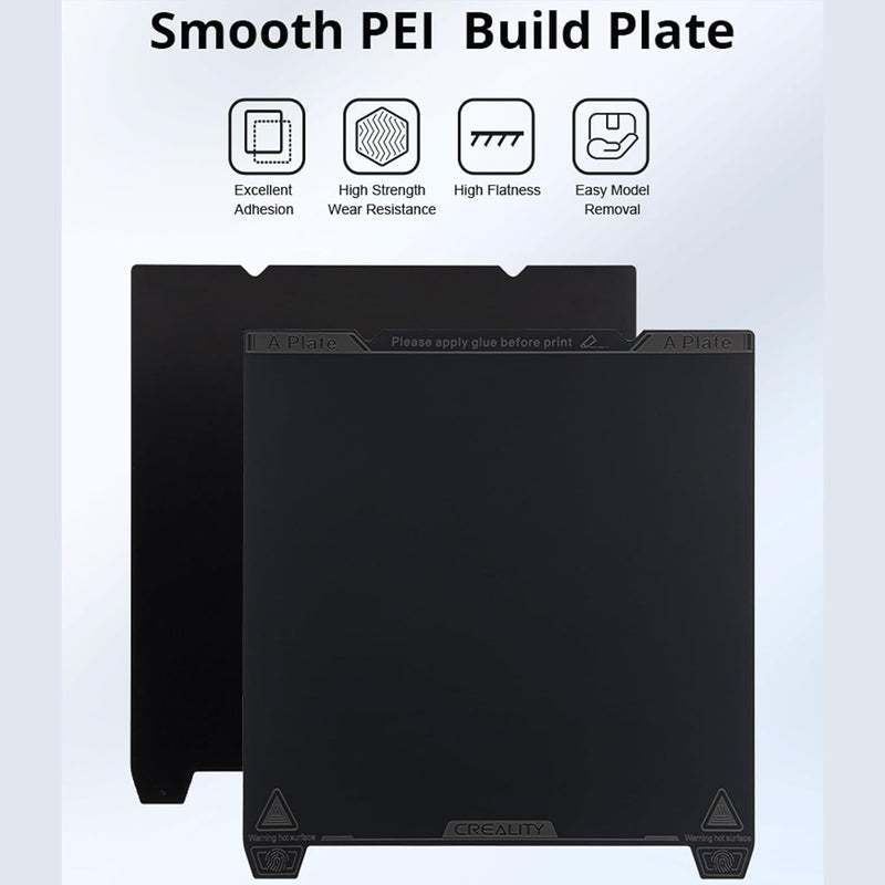 KOYOFEI مجموعة لوحة بناء PEI سلسة من Creality K1 Max، منصة فولاذية مرنة مع سطح PEI سلس وورقة قاعدة مغناطيسية لـ K1 Max 315x310mm - Image 2